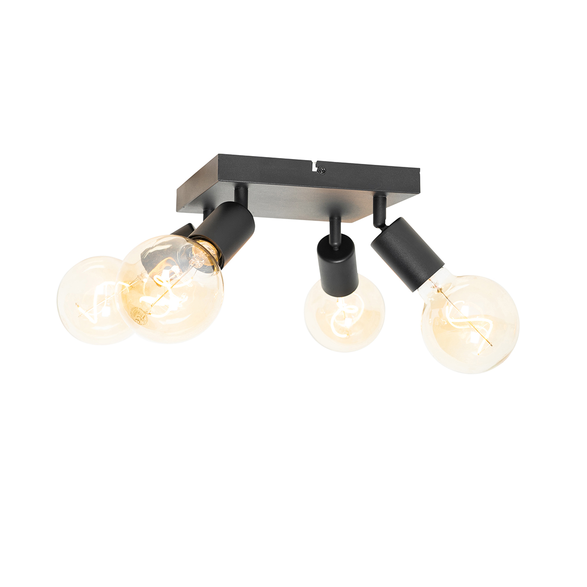 Modern Black Square 4-Light Spotlight - Facil