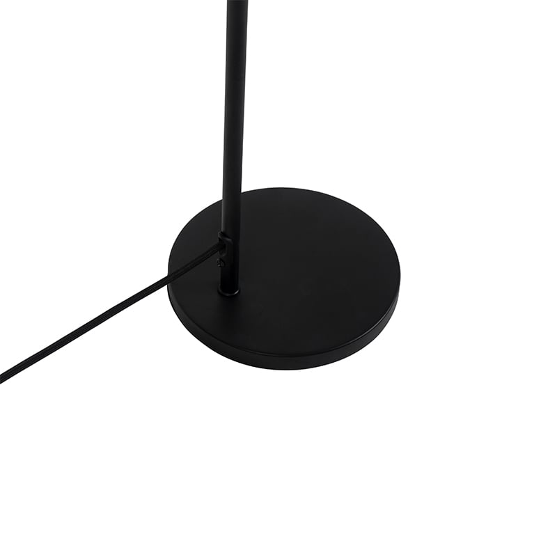 Lampada da tavolo moderna nera con paralume fumé - Maly