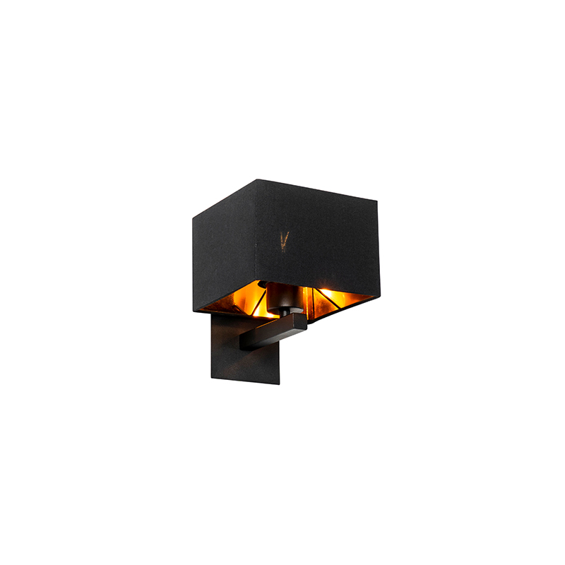 Moderne Wandleuchte schwarz mit Gold - VT 1