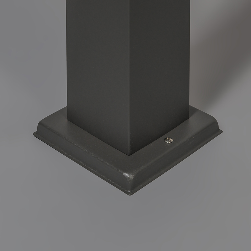 Lampioncino antracite palo e kit di collegamento sotterraneo IP44 - MALIOS P80