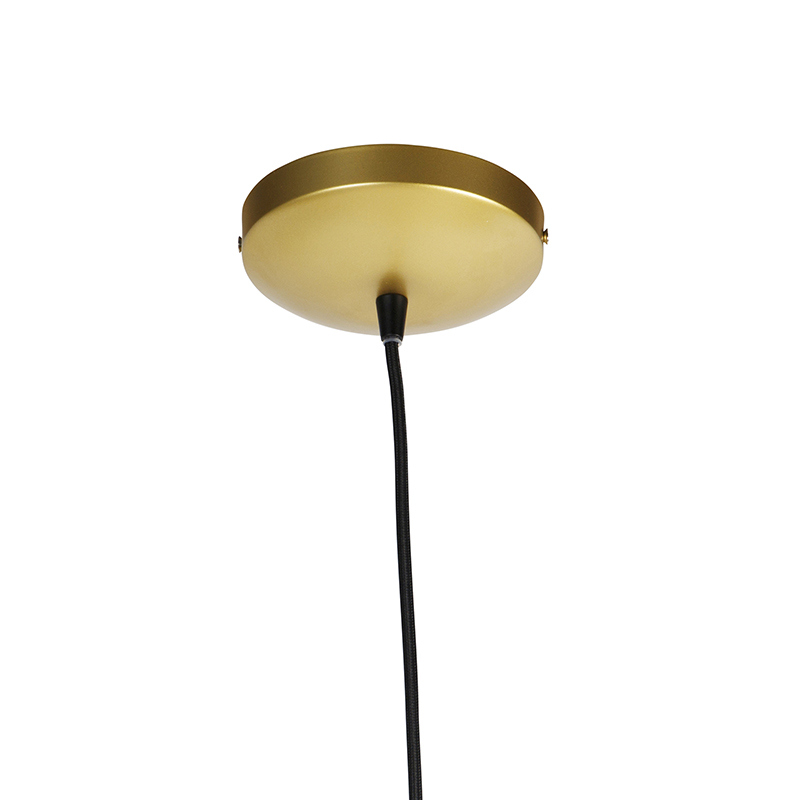 Lámpara colgante de diseño dorada con negro 30 cm - Tess