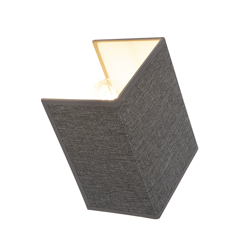 Lámpara de pared moderna de yute gris - Vete