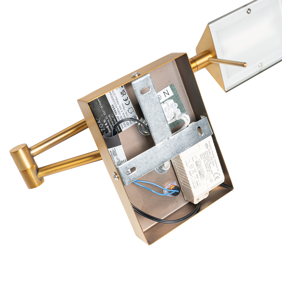 Lámpara de pared de diseño bronce con LED regulable - Notia