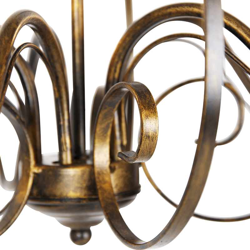 Candelabro clásico dorado antiguo 5-luces - Giuseppe