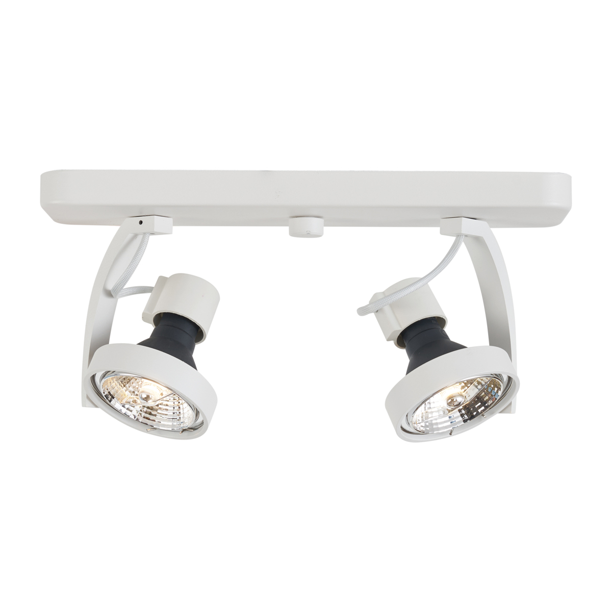 Foco de techo de diseño blanco GU10 70mm 2-luces ajustable - Vo