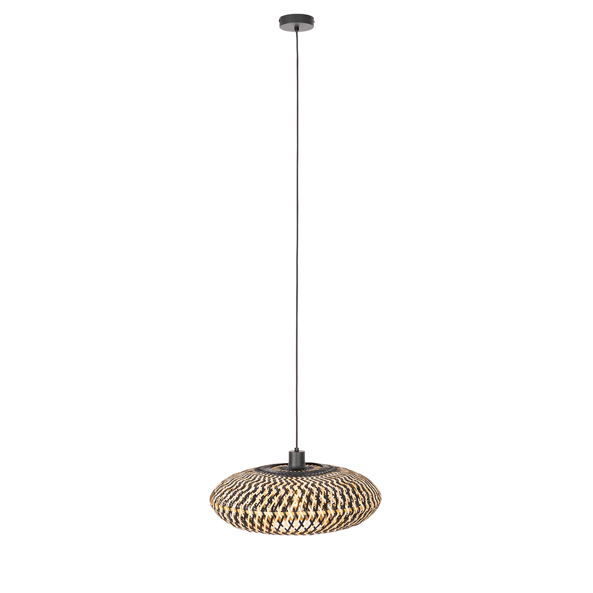 Orientalische Hängelampe schwarzer Bambus 50 cm - Ostrava