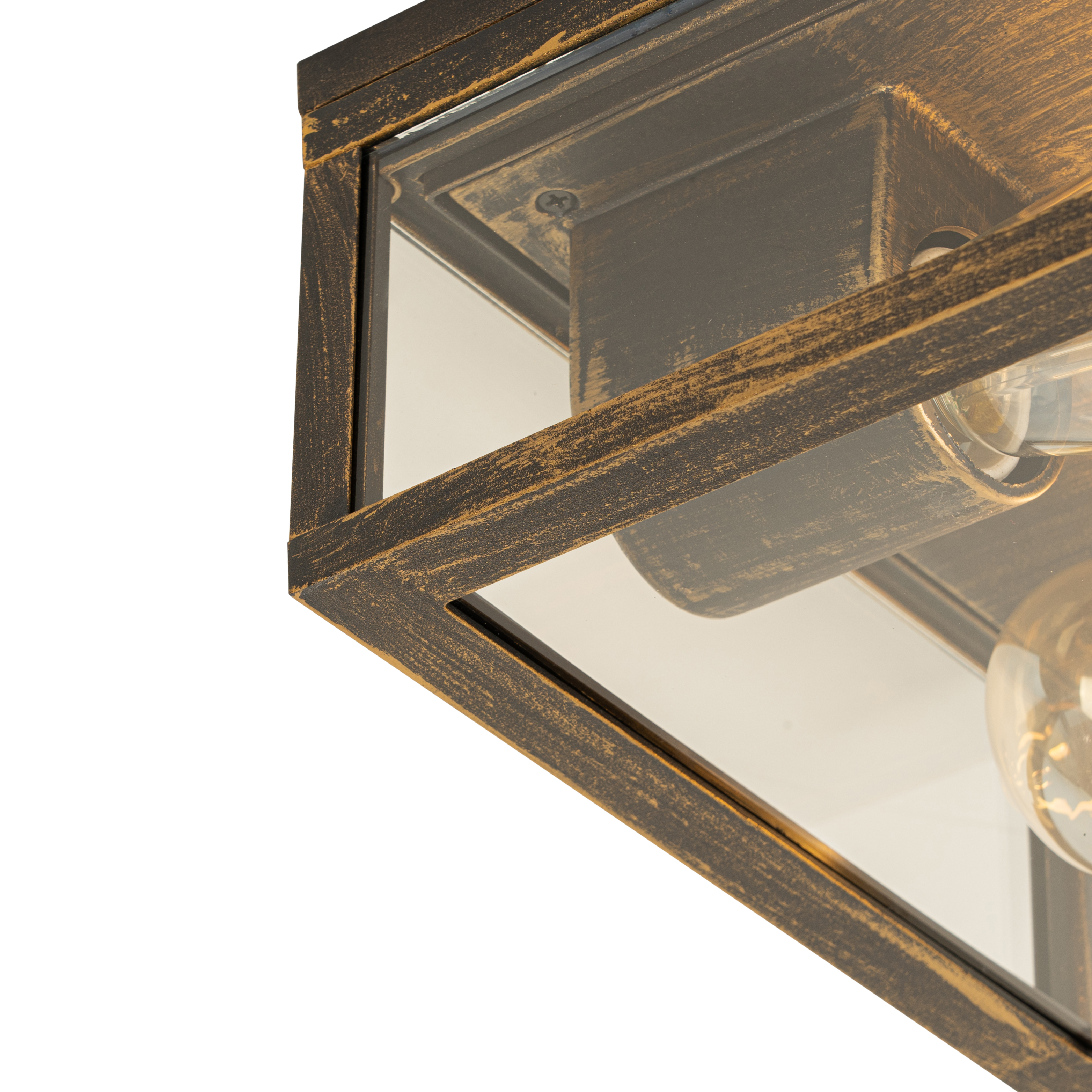 Plafón vintage oro antiguo IP44 2 luces - Charlois