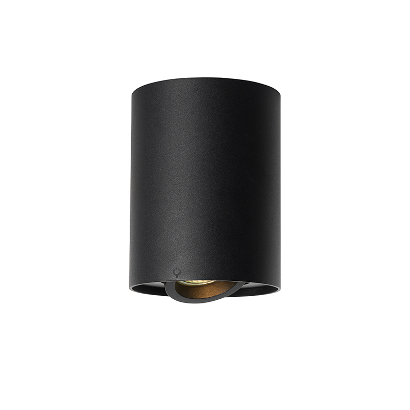 Modern Ceiling Spot Black Rotatable and Tiltable - Rondoo Up