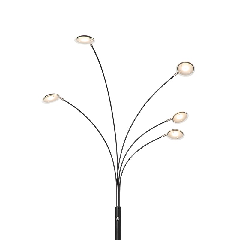 QAZQA twisted fl - LED Dimmable Lampadaire Design variateur inclus - 1  lumière - H 1550 mm - Noir - Design