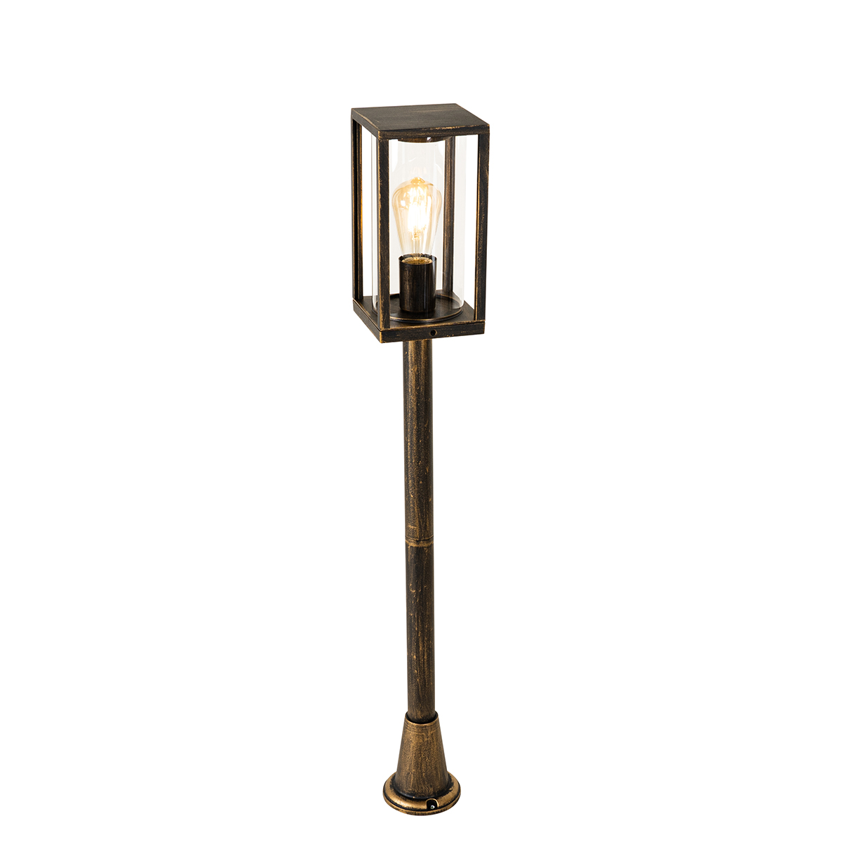 Vintage Outdoor Standing Lamp Antique Gold 100cm IP44 - Charlois