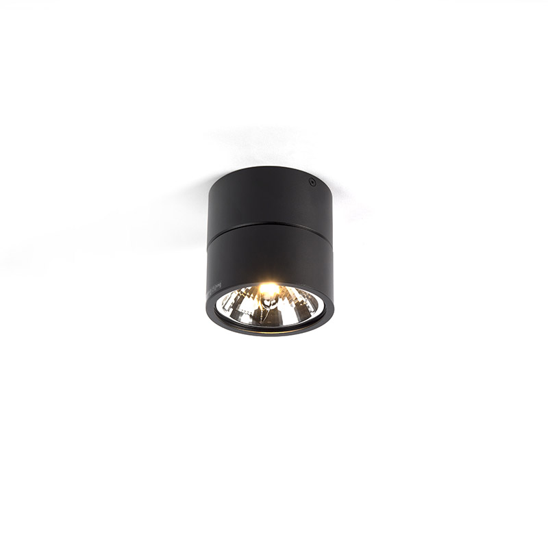 Set di 2 faretti moderni neri rotondi orientabili - Go Nine