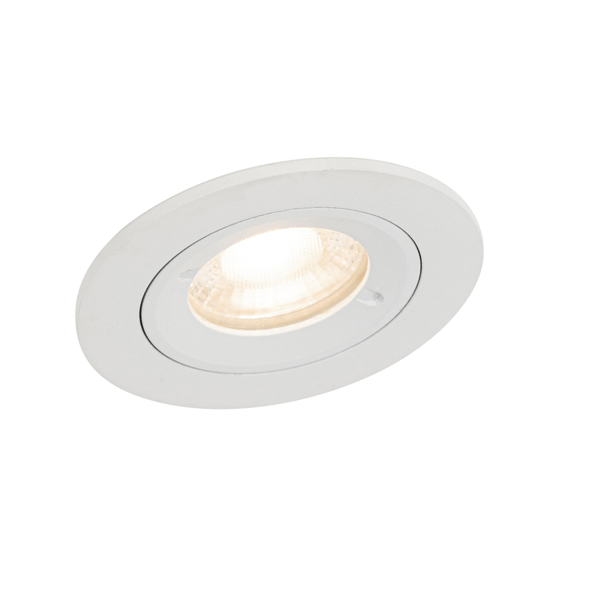 Set de 6 focos empotrables redondos blancos GU10 50 mm IP44 - Xena