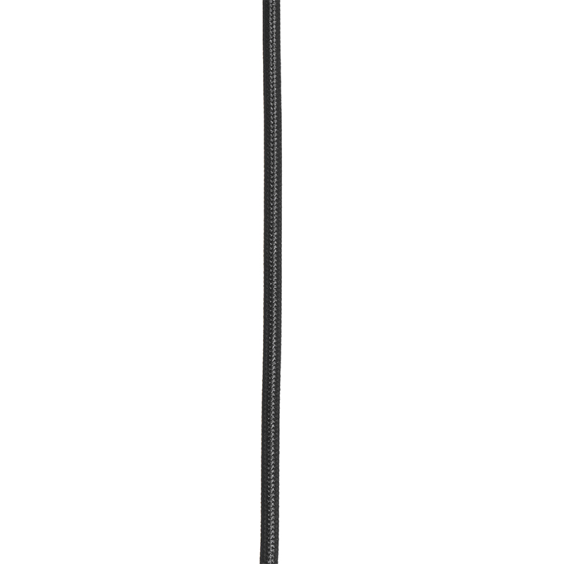 Lámpara colgante Art Deco negra con cristal dorado oblongo 3-luces - Pallon