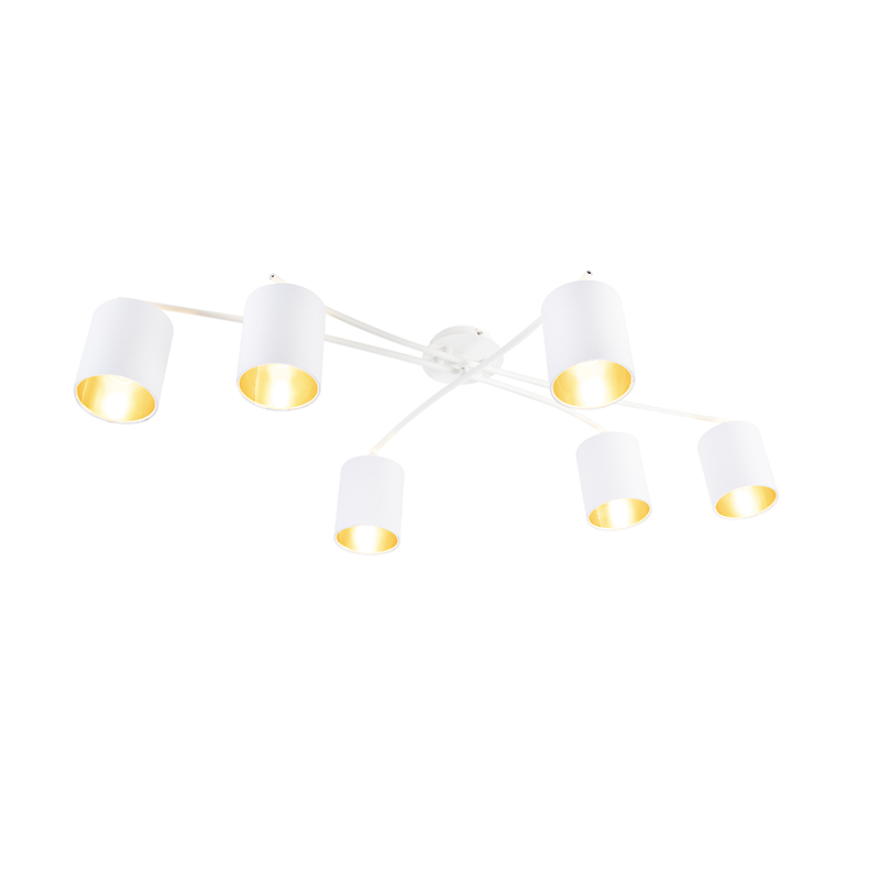 Plafón moderno blanco 6 luces - Lofty