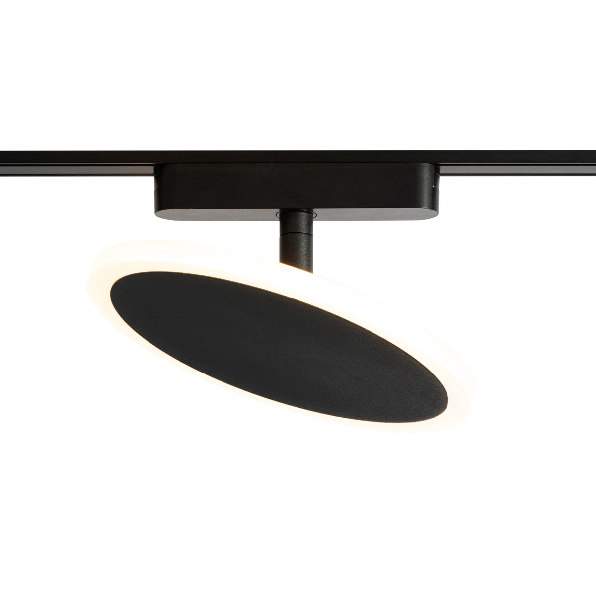 Foco moderno negro para sistema de raíles monofásico con LED integrado - Magnetic Puk