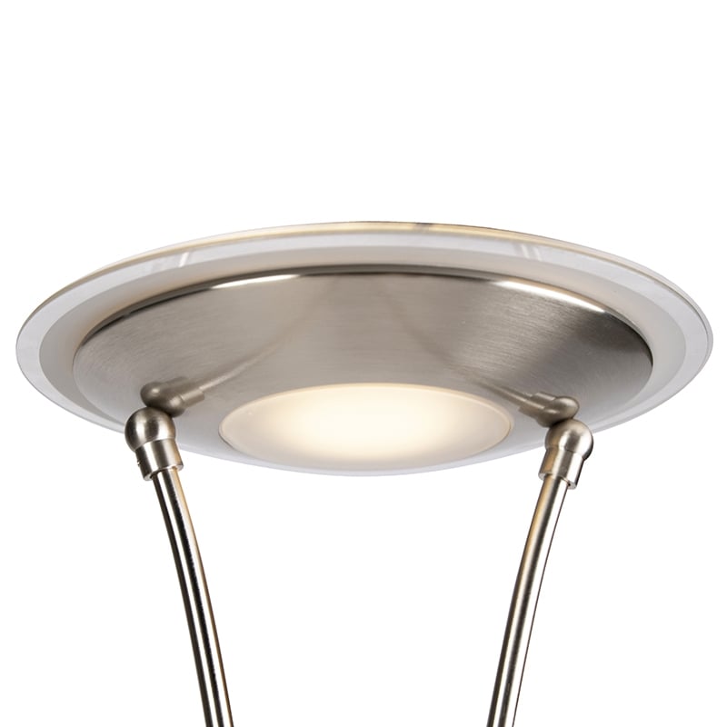 QAZQA Ibiza - LED Dimmable Lampadaire Avec Lampe De Lecture Moderne Variateur Inclus - 1 Lumière - H 180 Cm - Acier - - Éclairage Intérieur - Salon I Chambre I Cuisine I Salle à Manger -Éclairage Domestique AAHKMJXYDAFdJAOAIMEbOAchCWMN0H80tUgiXh1LMKm kPKpk1iBb S XpwLLfXywFLAEJllLX08Ini8SJKIX mcYrFKUeUg9R4ZomFVfXknCQ==
