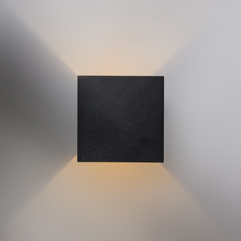 Set of 2 Design Wall Light Black/Gold Incl. LED - Caja