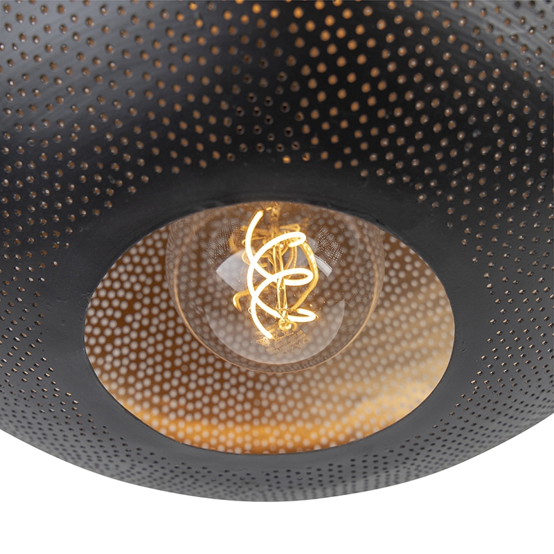 Plafón oriental negro y dorado 40 cm - Radiance