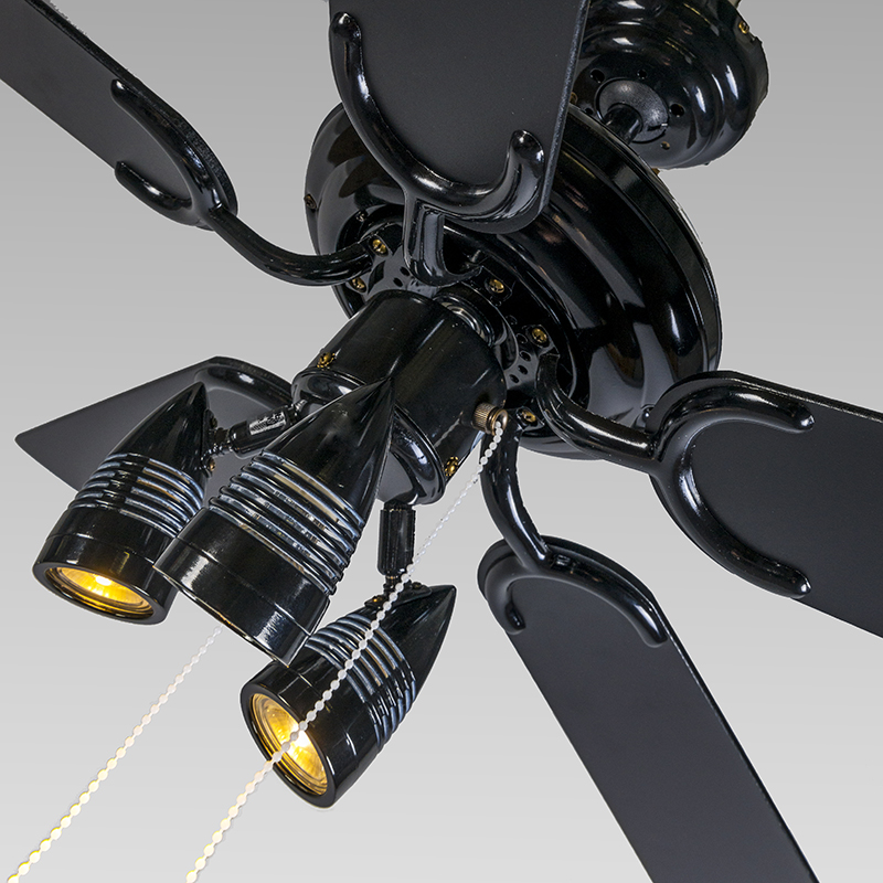 Modern Ceiling Fan Black - Mistral 42