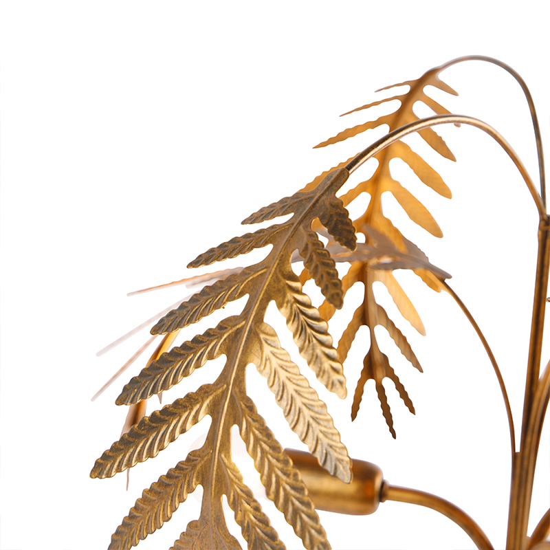 Art Deco Tischlampe Gold 3-Licht - Botanica
