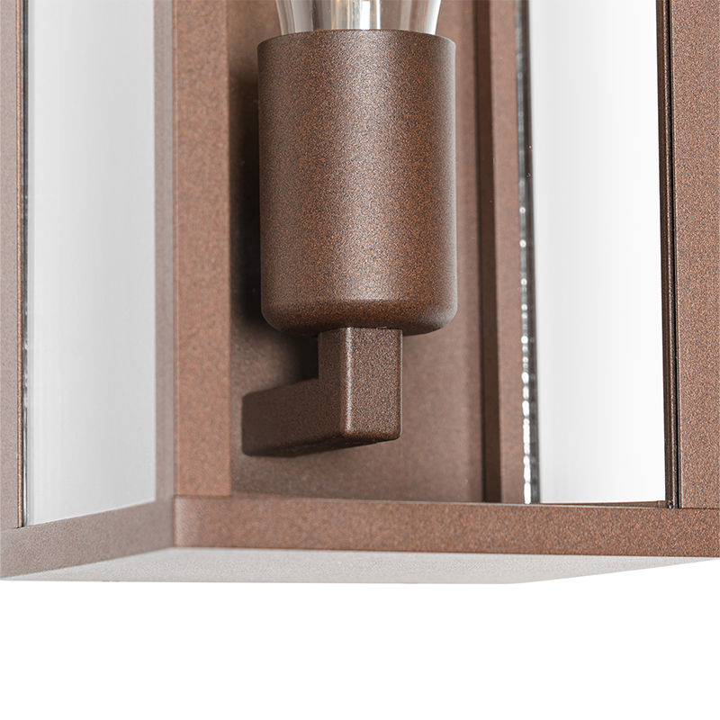 Industrielle Wandleuchte rostbraun 26 cm IP44 - Charlois