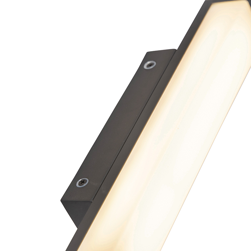 Moderne Wandleuchte Schwarz 32cm inkl. LED IP44 - Cascada