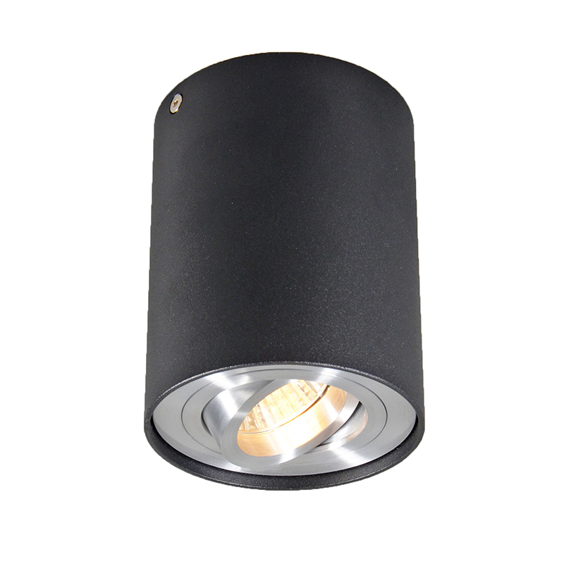 Foco de superficie inteligente negro con acero Incl. WiFi GU10 - Rondoo Up