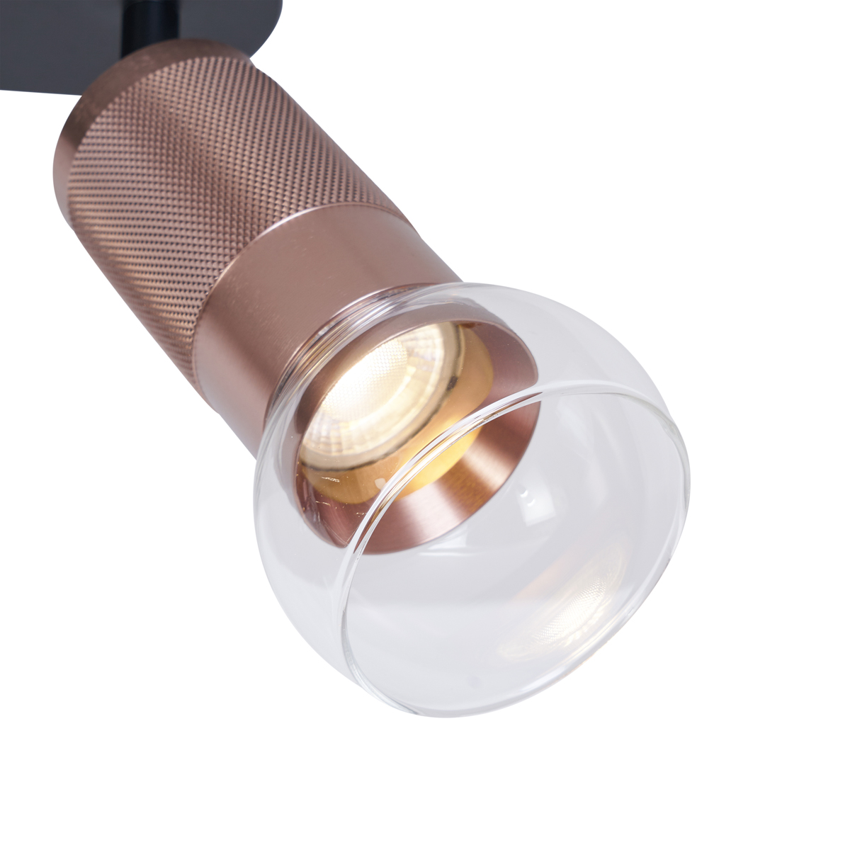 Foco de techo redondeado bronce oscuro 2-luces ajustable - Veerle