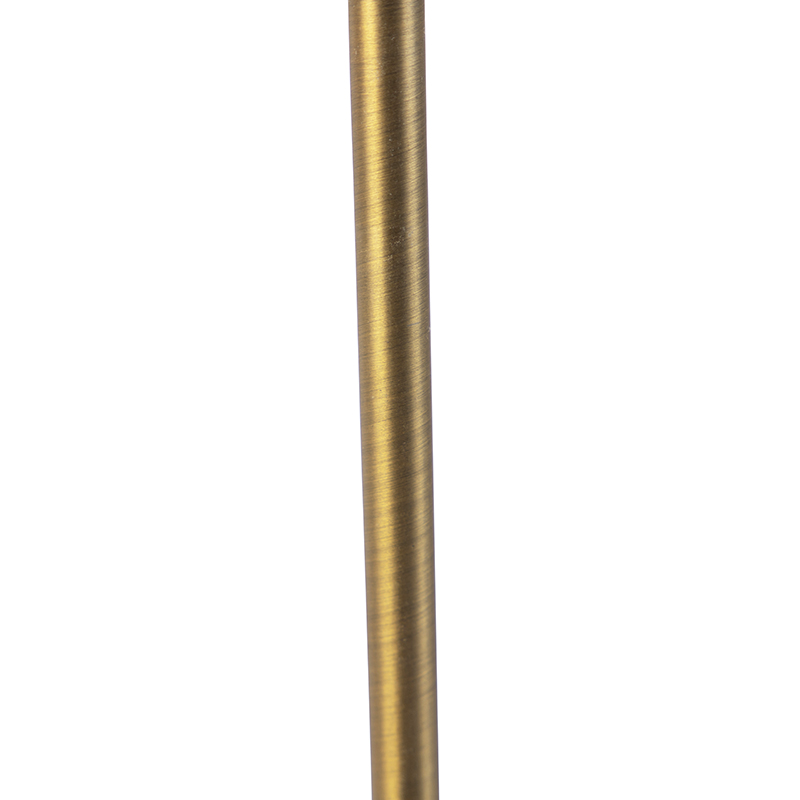 Bronze Table Lamp with Pleated White Lampshade 35cm - Parte