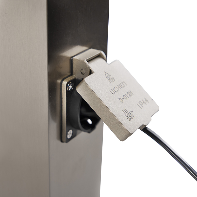 Lampe d'extérieur moderne 45 cm en acier avec douille IP44 - Malios