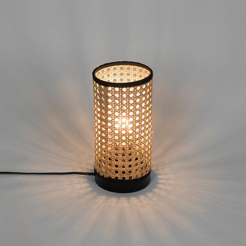 Country Table Lamp Rattan with Black - Kata