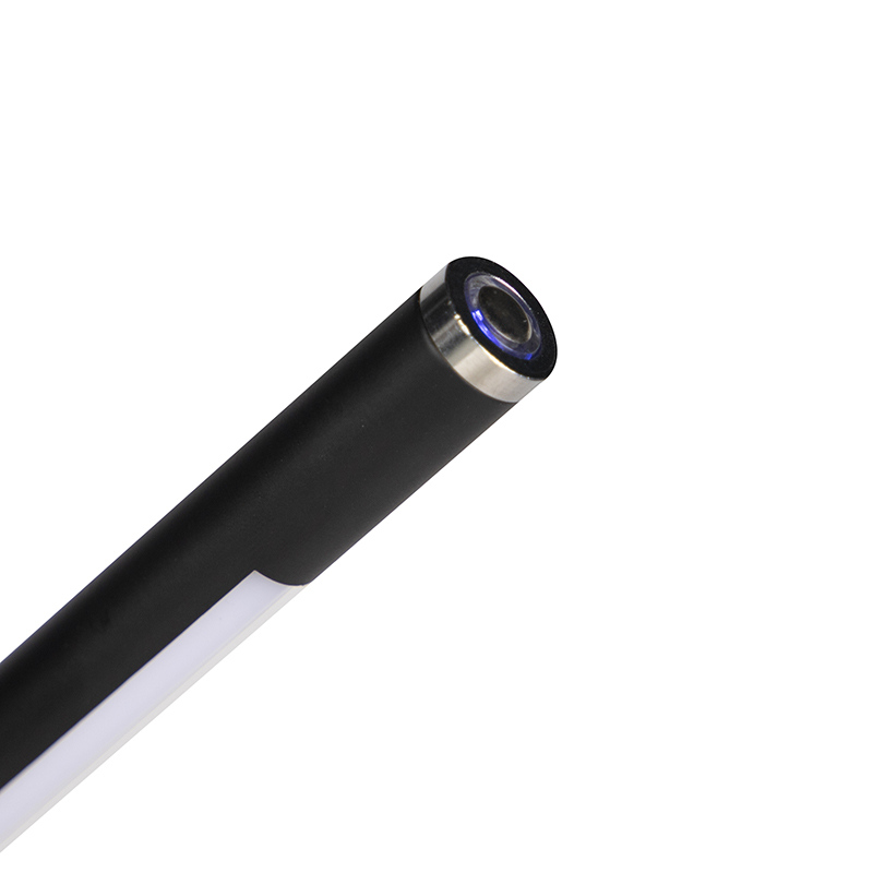 Lámpara de pie moderna negra con LED y dimmer táctil - Berdien