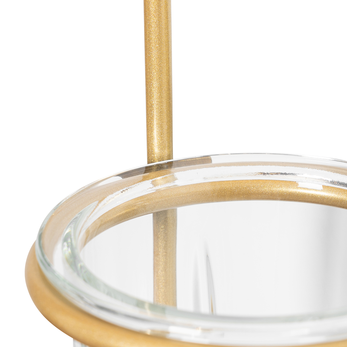 Art Deco Wandlampe Gold mit weißem Glas - Isabella
