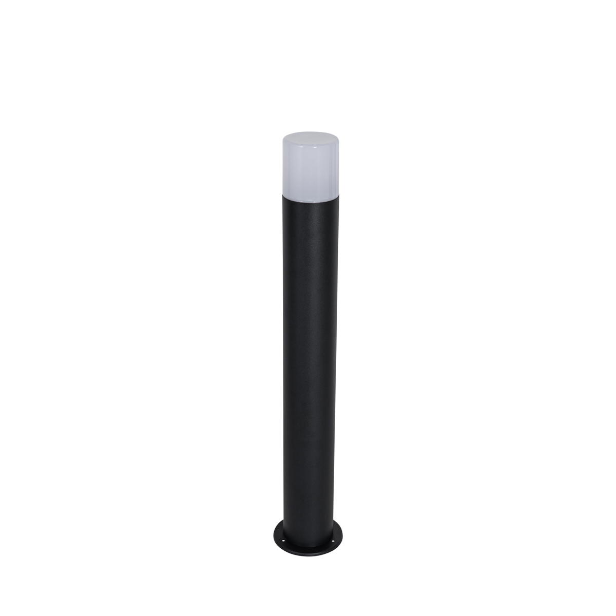 Lámpara de exterior de pie negra pantalla opal 70 cm - Odense