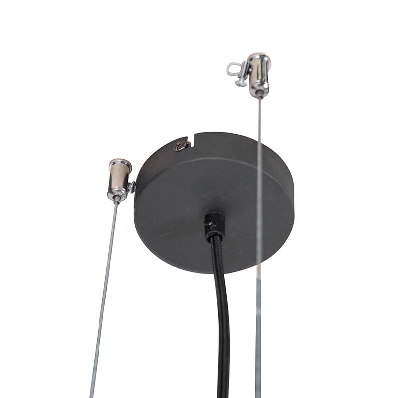 Lámpara colgante negra con estante 4 luces - Cage Rack