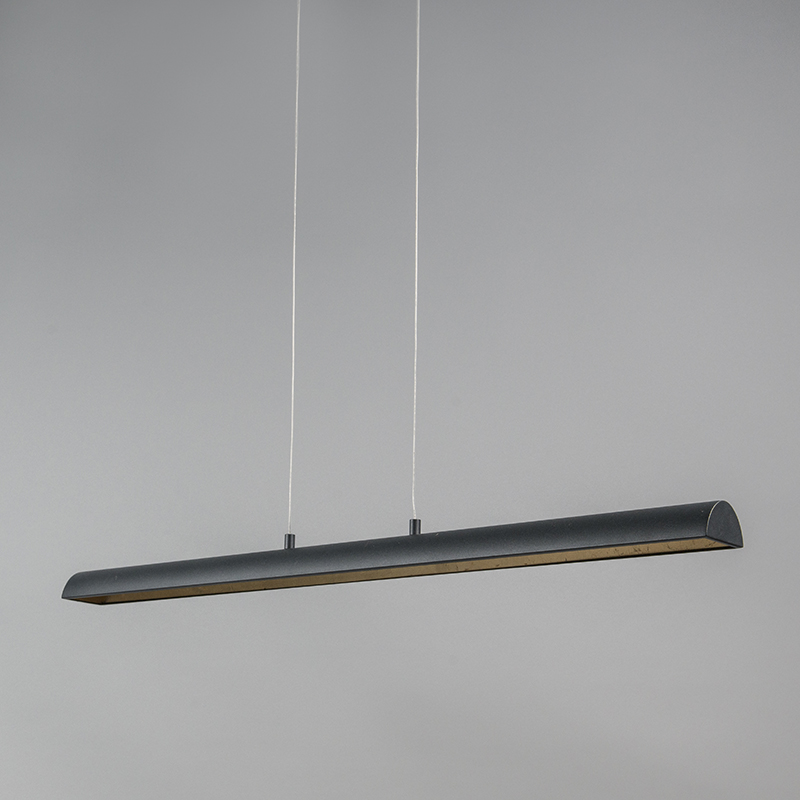 Hängelampe schwarz mit goldener Innenseite inkl. LED - Balo 4