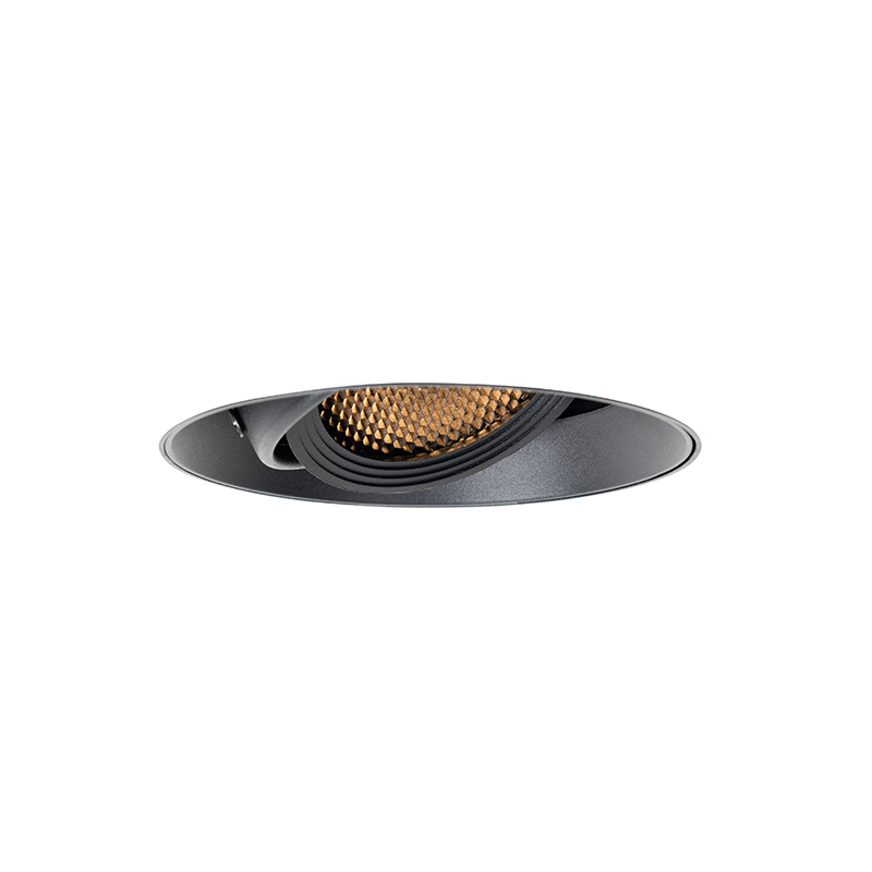 Foco empotrado moderno negro GU10 AR70 redondo sin marco - Oneon Honey