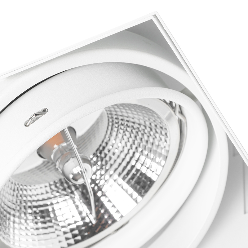 Spot encastré blanc GU10 AR111 sans bordure orientable - Oneon