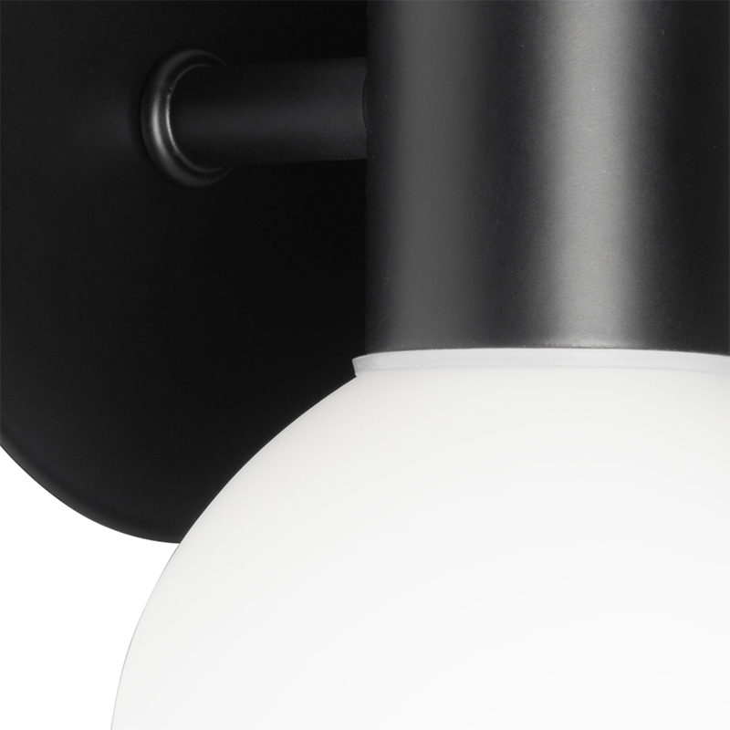 Aplique moderno negro IP44 2 luces - Cederic