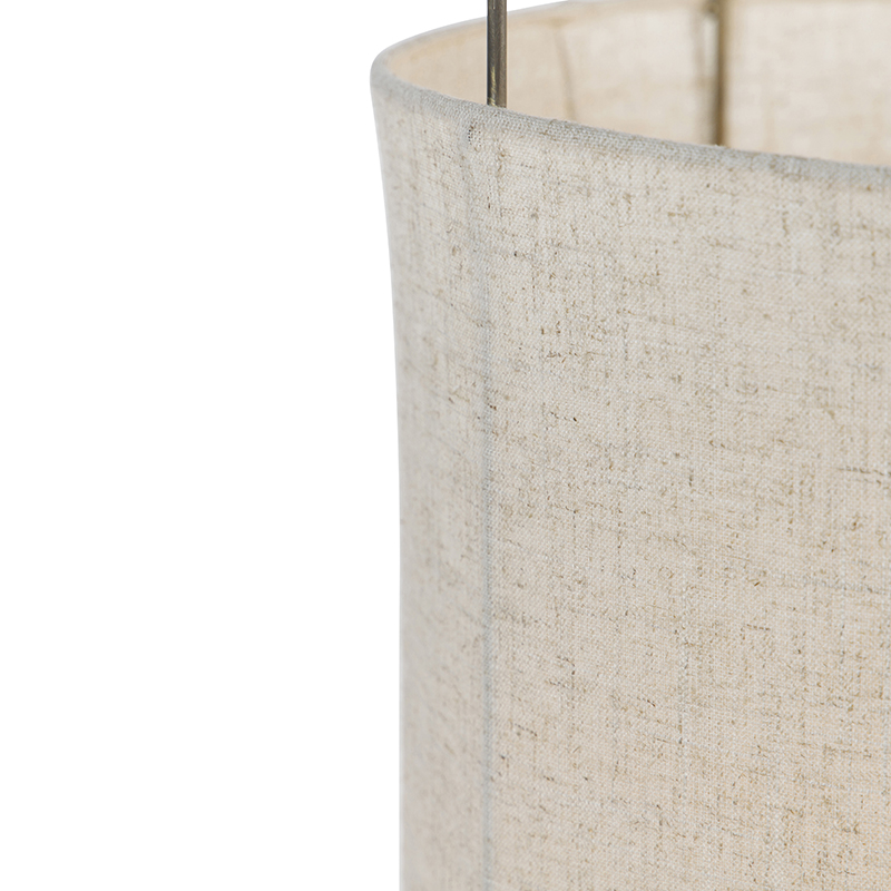 Lámpara de pie de diseño con pantalla de lino beige - Rich