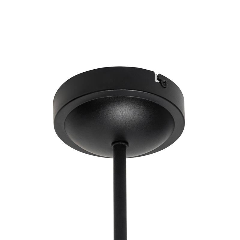 Classic Ceiling Light Black with Gold Lampshade 3-Light - Nona