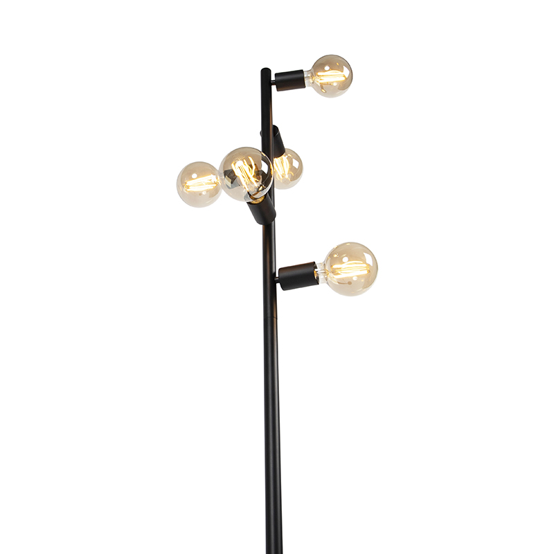 Lampada da terra scandinava nera 5 luci - Facil Tube