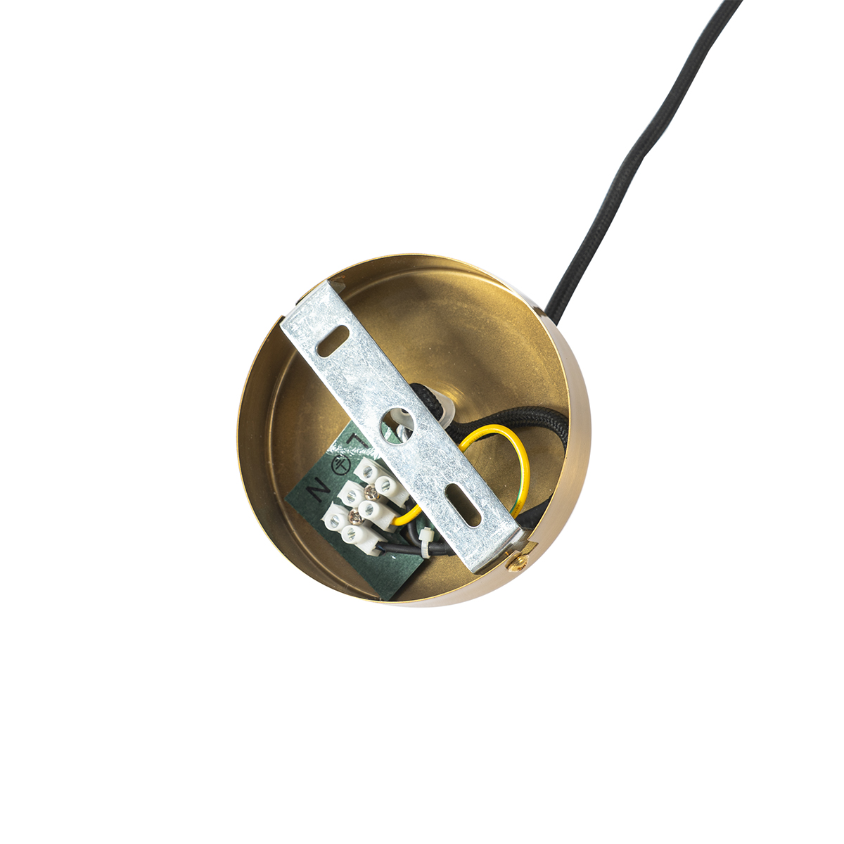 Art Deco Pendant Light Gold with Opal Glass - Flore