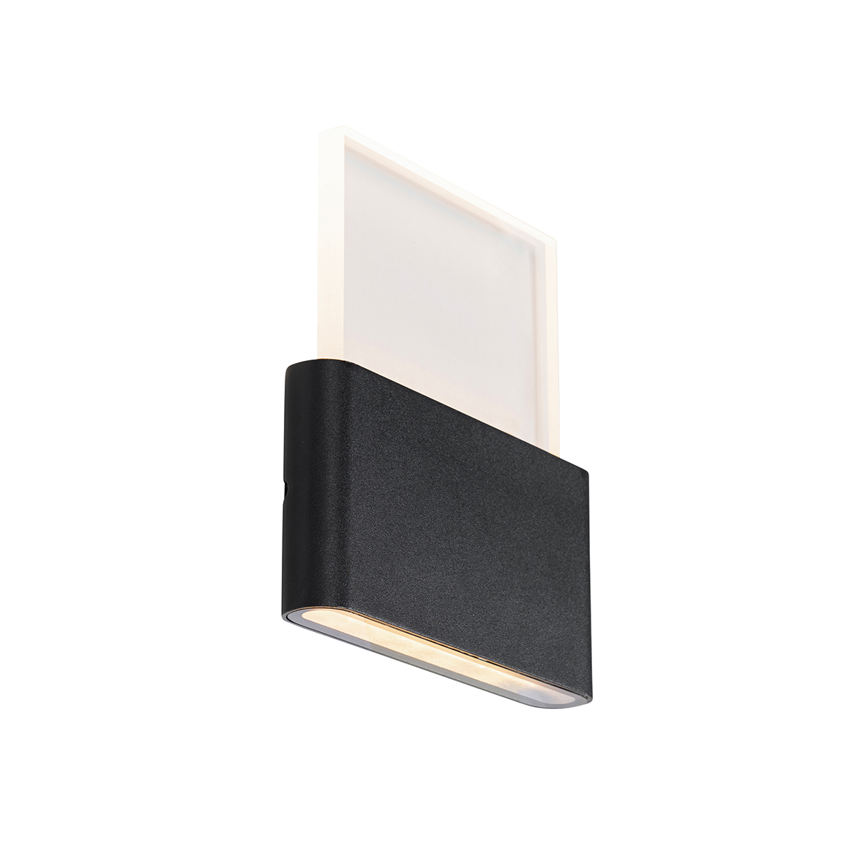 Lampada da parete per esterni nera con LED incl. numeri civici IP54 - Kandi