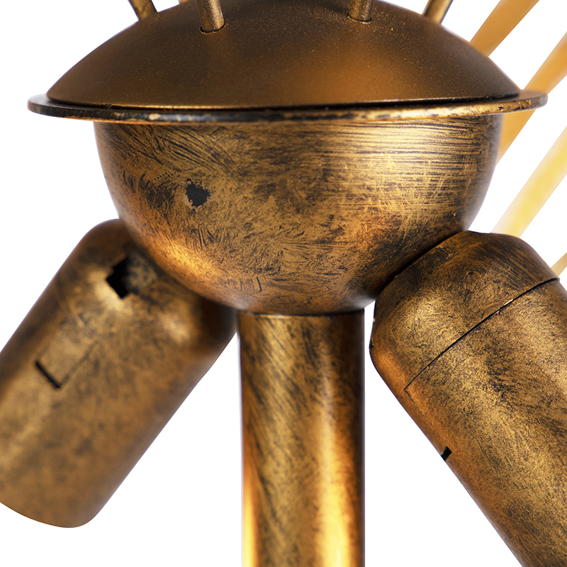 Vintage Stehleuchte gold 2-flammig - Botanica