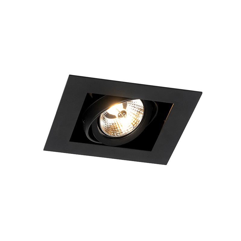 Modern Recessed Spotlight Black Adjustable - Oneon 70