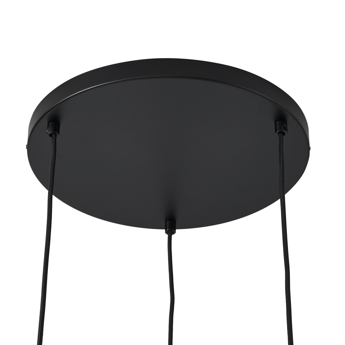 Lampada a sospensione retrò nera con arancione 3 luci - Felt
