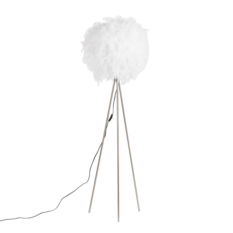 Lampadaire romantique blanc - Plume