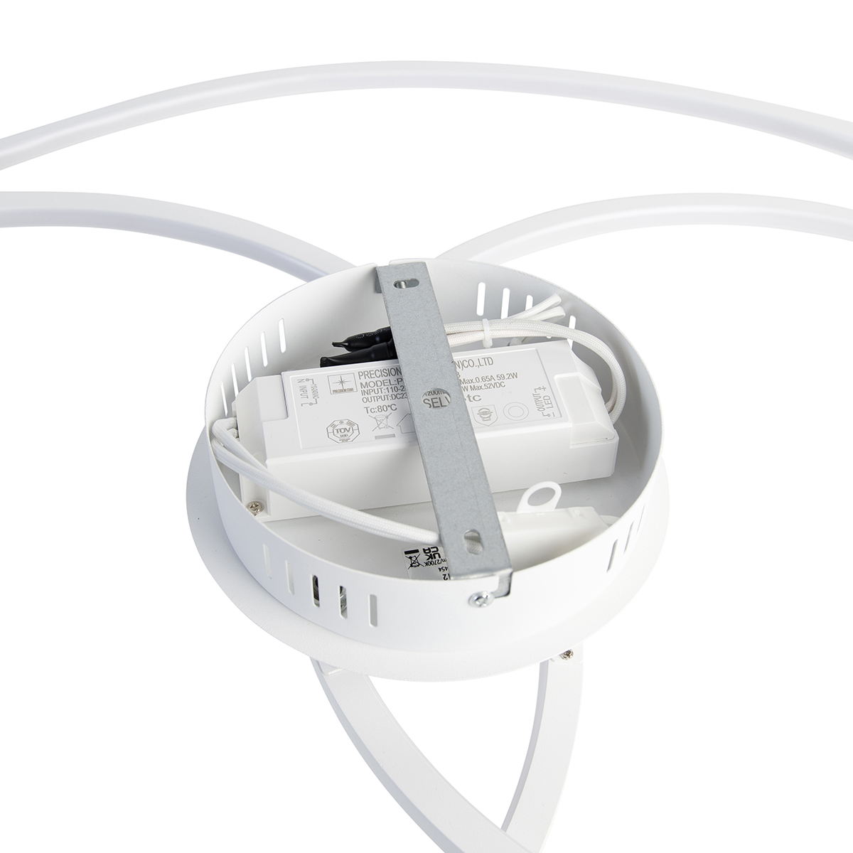 Plafón blanco 78 cm con LED regulable en 3 pasos - Rowin