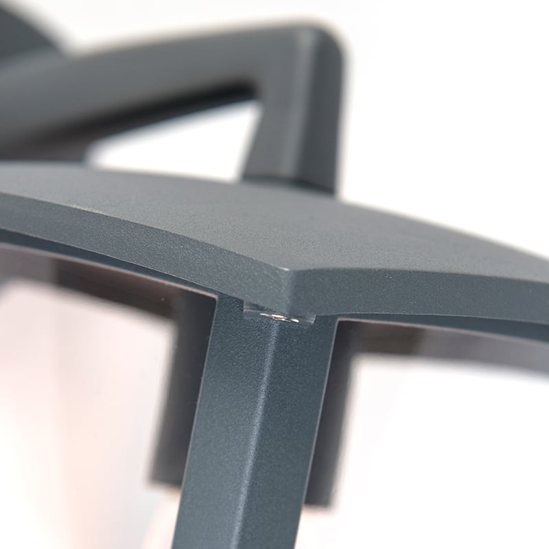 Lanterna da parete classica per esterni con luce verso il basso grigio scuro IP44 - Platar